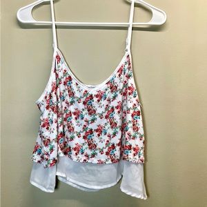 Floral Crop Tank Top